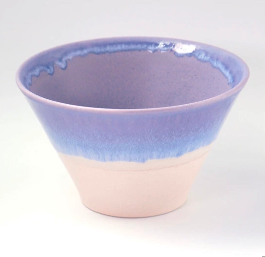 美濃焼 陶磁器 食器 パステルジュレ 反り鉢 M (パープル × ピンク ) #MW-30