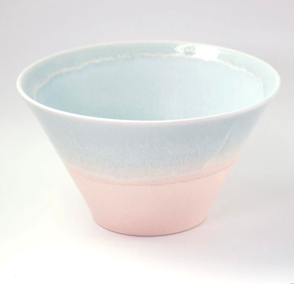 美濃焼 陶磁器 食器 パステルジュレ 反り鉢 M (ブルー × ピンク) #MW-31