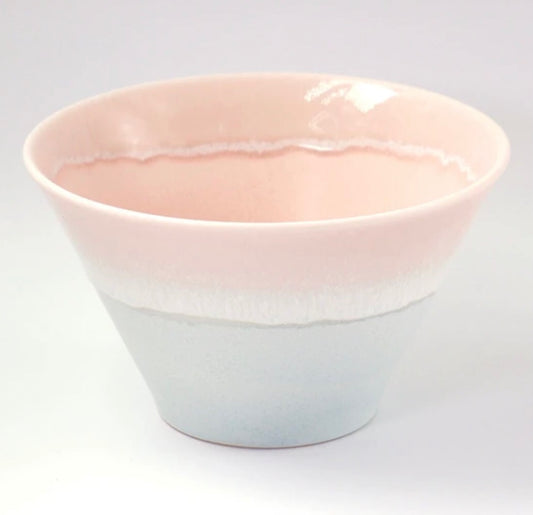 美濃焼 陶磁器 食器 パステルジュレ 反り鉢 M (ピンク × グレー)  #MW-32