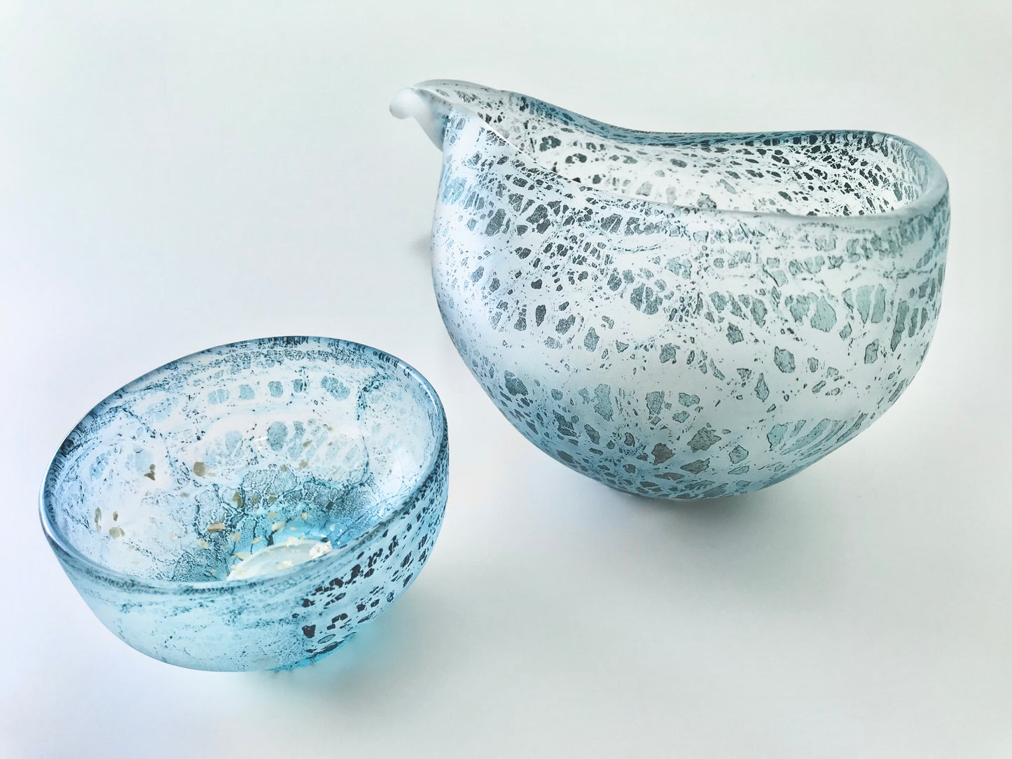 Juego de copa y decantador de lámina de cobre Kojima Glass Glass Artists #GW-5