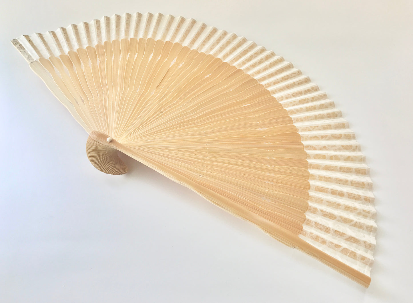 Kyo-Sensu Folding Fan / Tan-Chi x Mino Washi Paper x MUSUHI Kikko Sukashi #KS-11