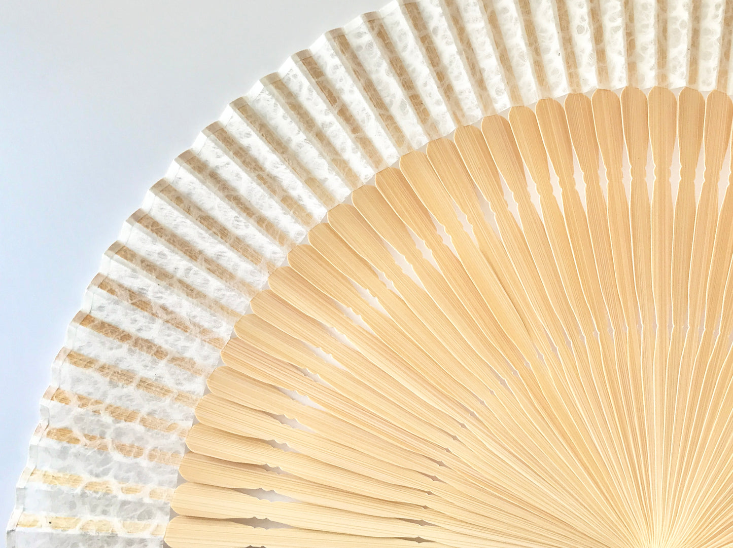 Kyo-Sensu Folding Fan / Tan-Chi x Mino Washi Paper x MUSUHI Kikko Sukashi #KS-11
