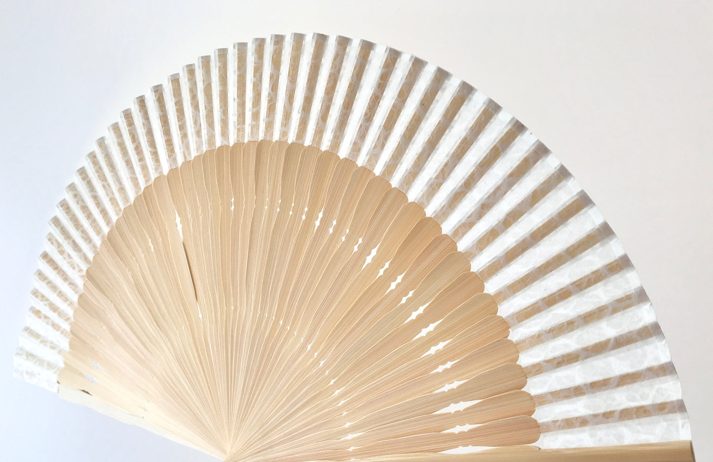 Kyo-Sensu Folding Fan / Tan-Chi x Mino Washi Paper x MUSUHI Kikko Sukashi #KS-11