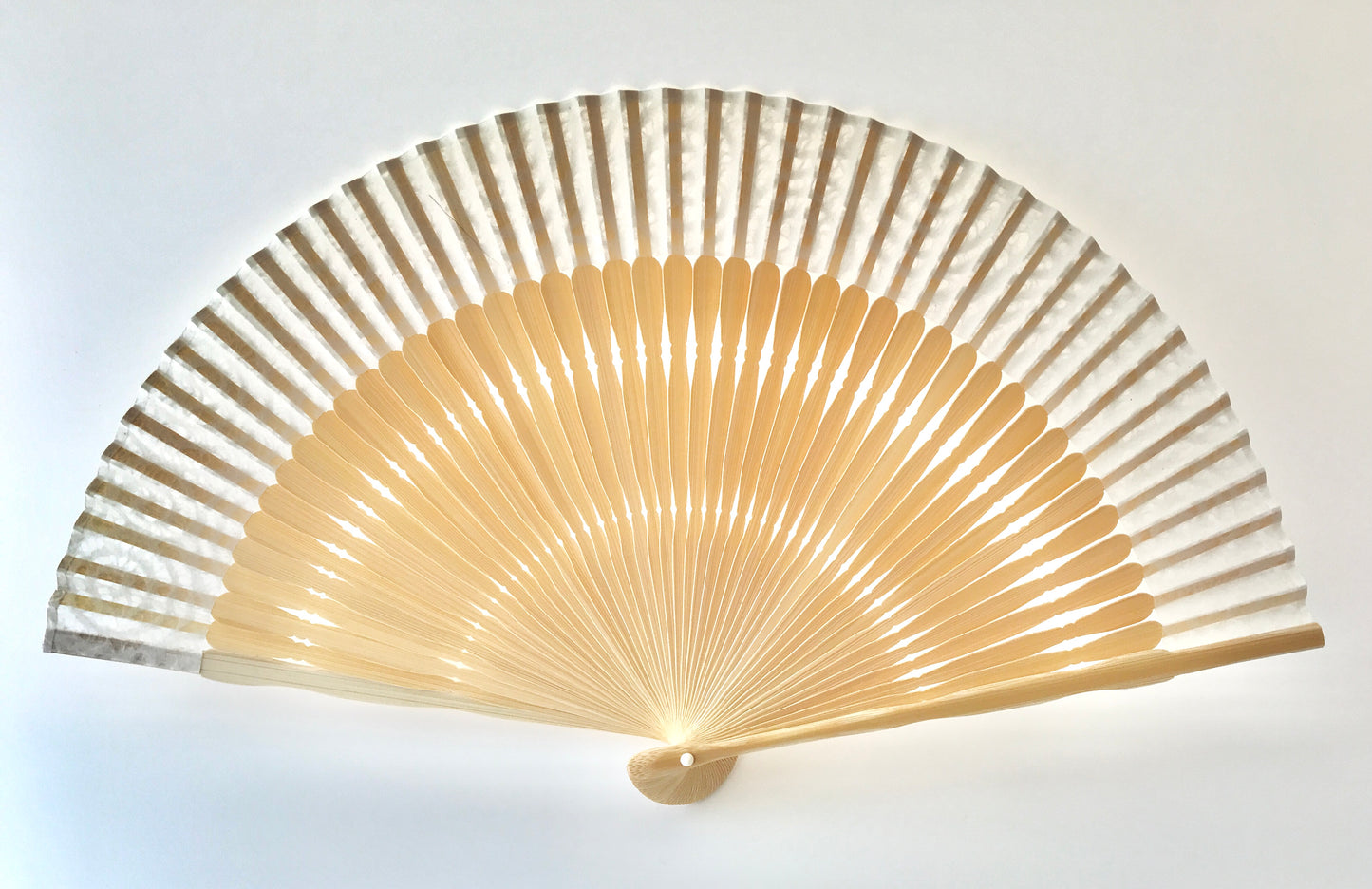 Kyō Sensu (Kyoto Folding Fan) / Tanji x Mino Washi x MUSUHI Whirlpool Design Cutout #KS-14