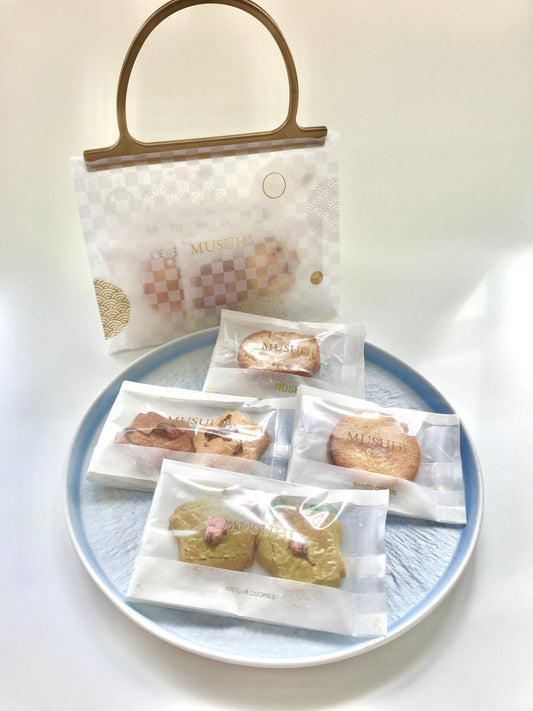 MUSUHI SWEETS アソート焼き菓子 手提げ袋付き(4袋入り)