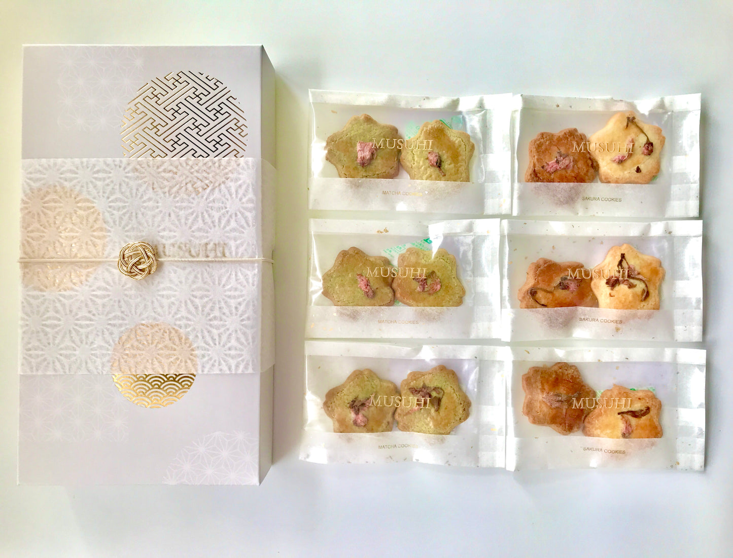 MUSUHI SWEETS 桜 ＆ SAKURA抹茶 COOKIES BOX 　(6袋入り)
