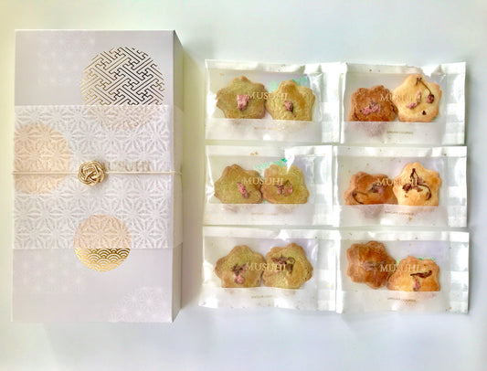 MUSUHI SWEETS 桜 ＆ SAKURA抹茶 COOKIES BOX 　(6袋入り)